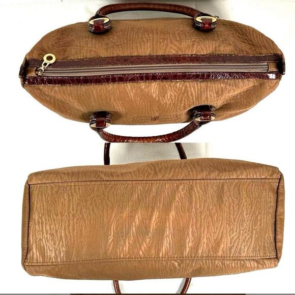 Balenciaga BB Logo Croc-Embossed Nylon Tote Bag Gold Hardware Handbag ✨ - Picture 7 of 11